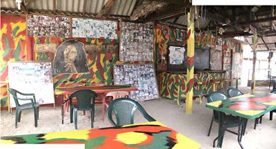 Bob Marley open-air bar 